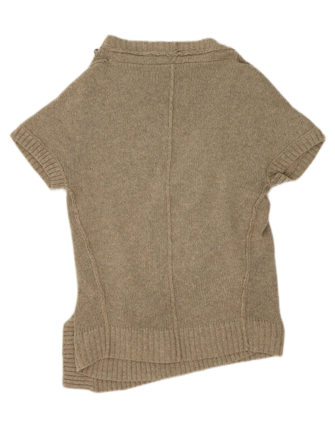 FAT FACE Womens Short Sleeve Cardigan Sweater UK 14 Medium Green Cotton Vintage Fat Face and Second-Hand Fat Face from Messina Hembry 