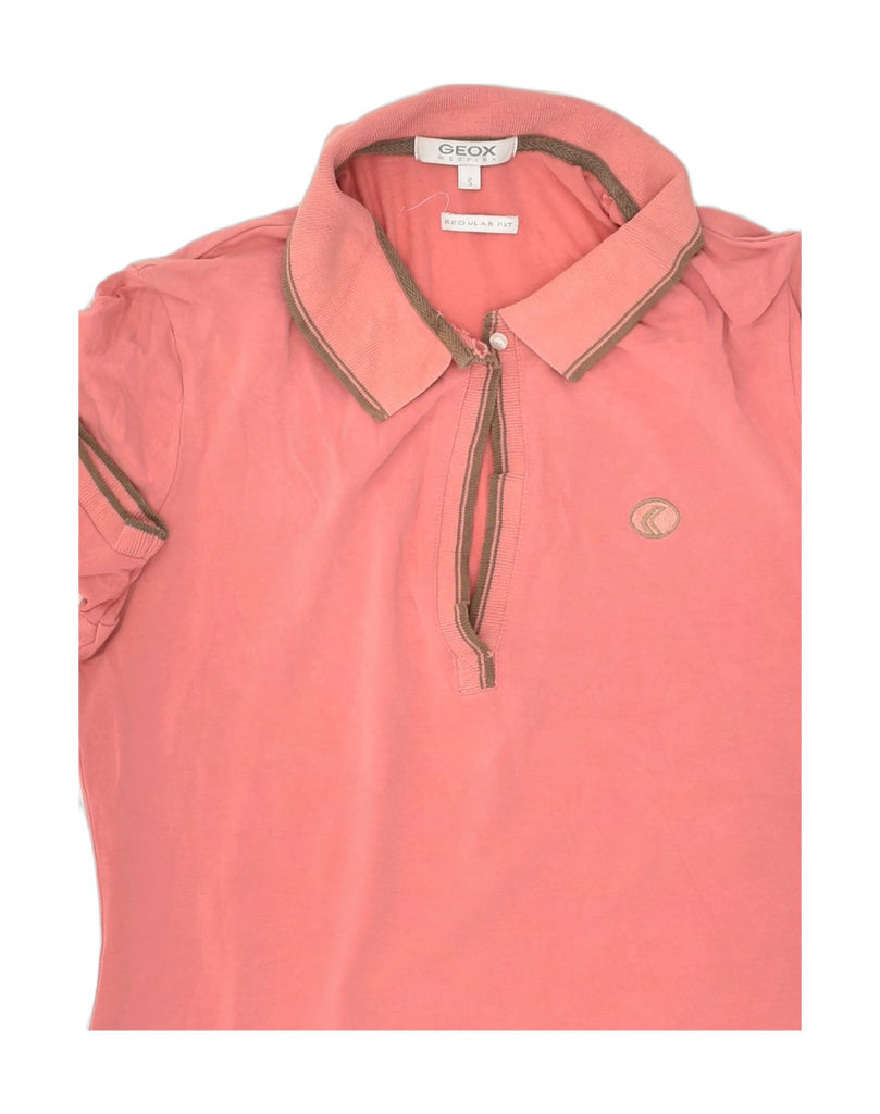 GEOX Womens Regular Fit Polo Shirt UK 10 Small Pink Cotton | Vintage Geox | Thrift | Second-Hand Geox | Used Clothing | Messina Hembry 