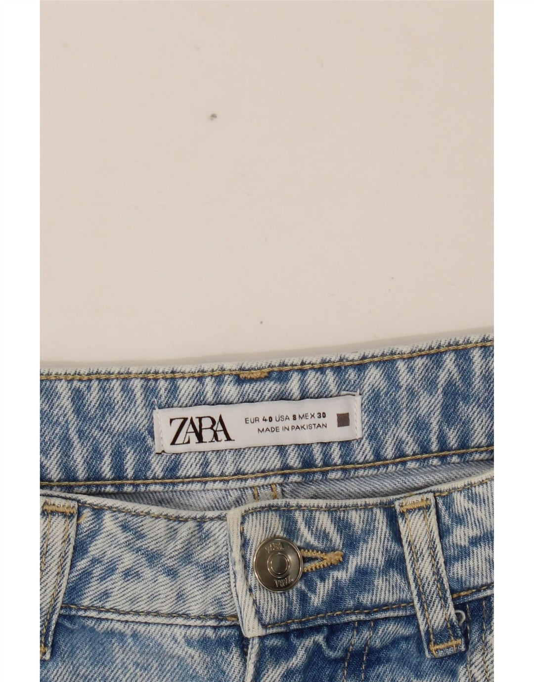 ZARA Womens Denim Shorts EU 40 Medium W30  Blue