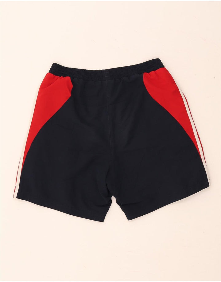 ADIDAS Boys Sport Shorts 15-16 Years Navy Blue Colourblock Polyester