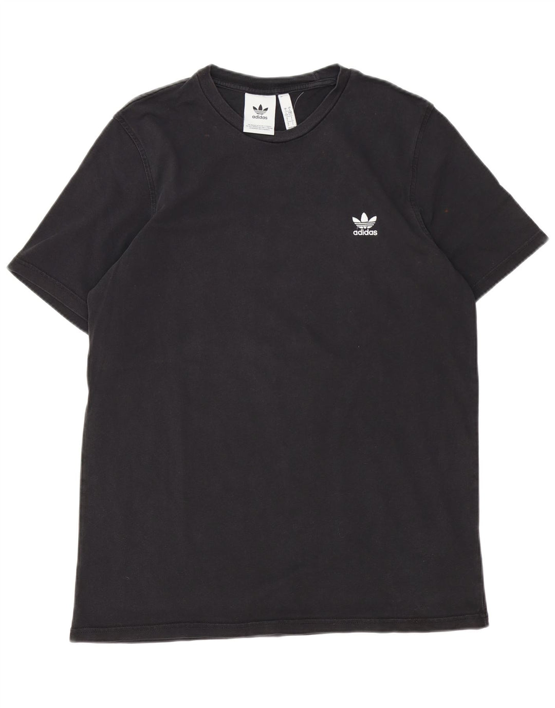 Adidas Mens T-Shirt Top Large Black Cotton