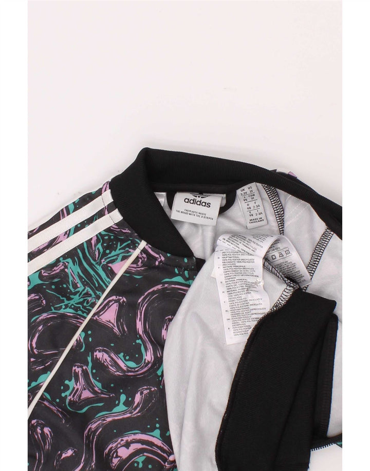 Adidas Girls Abstract Pattern Tracksuit Top Jacket 2-3 Years Multicoloured