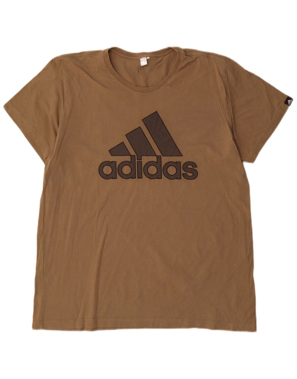 Adidas Mens Graphic T-Shirt Top Large Brown