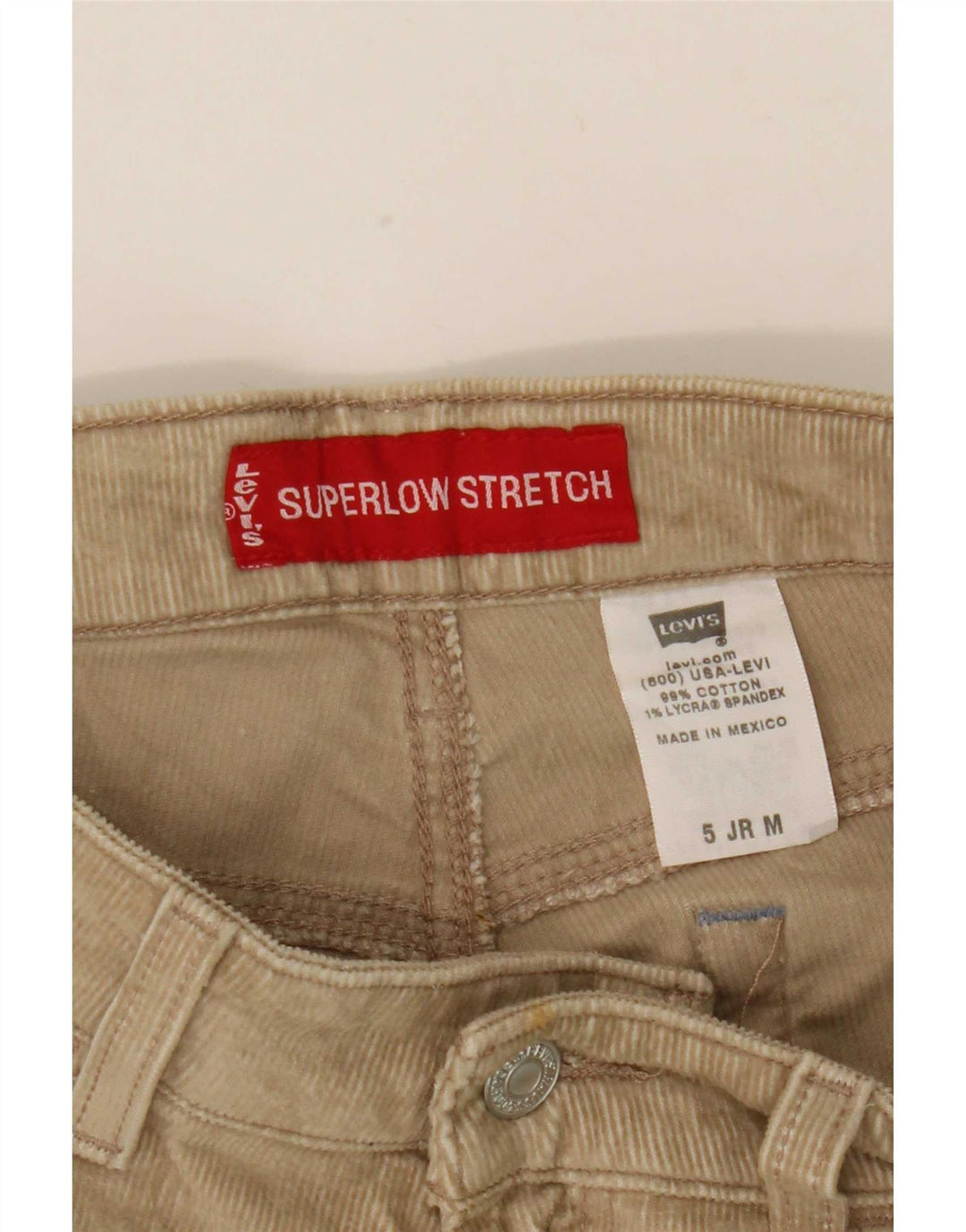 Levi's Womens Stretch Flare Corduroy Trousers US 5 Medium W30 L30 Beige