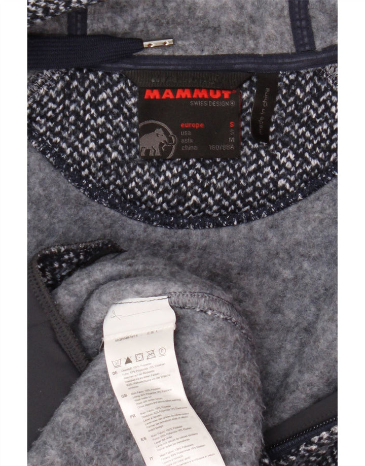 Mammut Womens Zip Hoodie Sweater Small Blue Flecked Polyester
