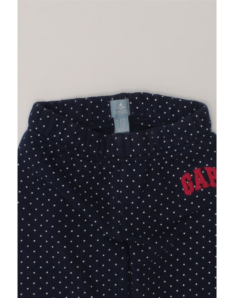 GAP Girls Tracksuit Trousers 2-3 Years Navy Blue Spotted Cotton | Vintage Gap | Thrift | Second-Hand Gap | Used Clothing | Messina Hembry 