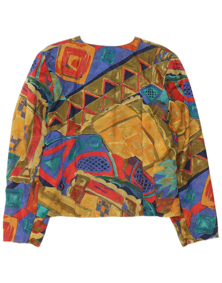 Endora Womens 4 Button Blazer Jacket UK 14 Large Multicoloured Geometric