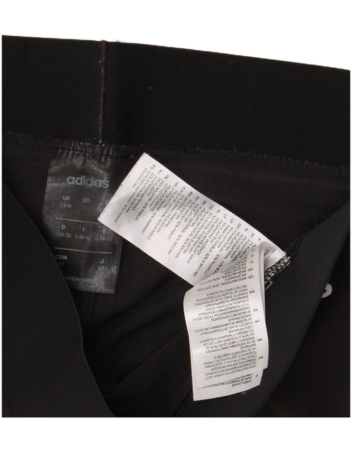 Adidas Womens Leggings UK 8/10 Small  Black Cotton