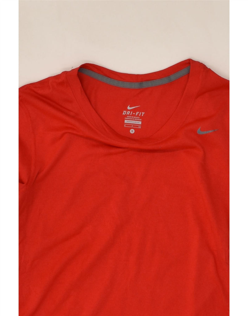 NIKE Mens Dri Fit T-Shirt Top Small Red Polyester | Vintage Nike | Thrift | Second-Hand Nike | Used Clothing | Messina Hembry 