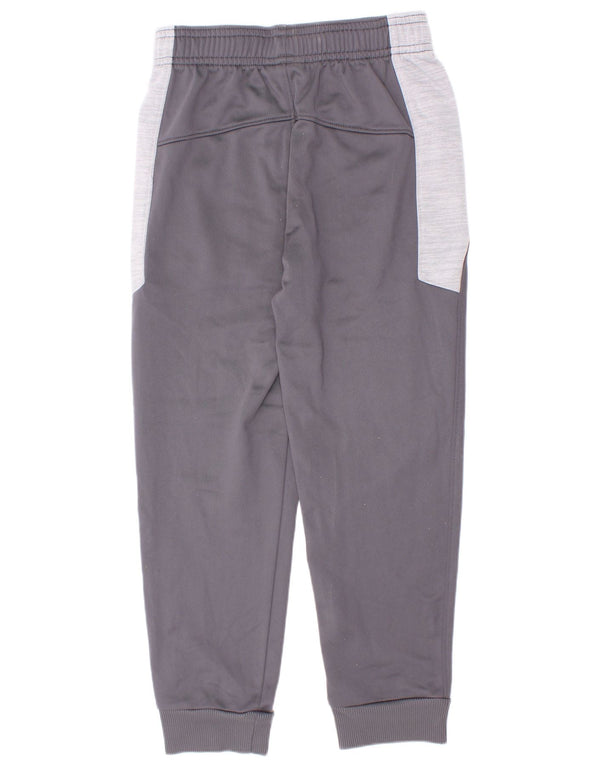 Under Armour Boys Tracksuit Trousers Joggers 5-6 Years Grey Colourblock