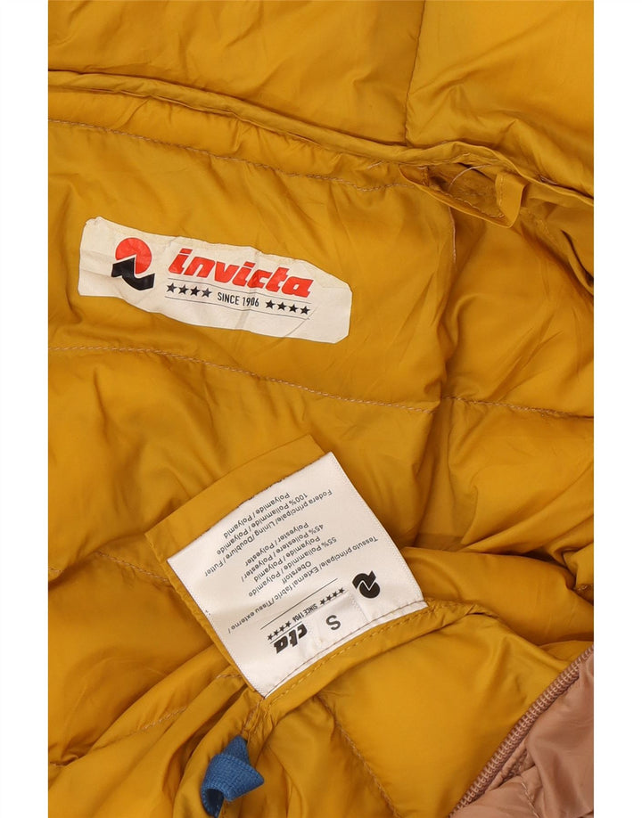 INVICTA Womens Crop Hooded Padded Jacket UK 10 Small Beige Polyamide Vintage Invicta and Second-Hand Invicta from Messina Hembry 