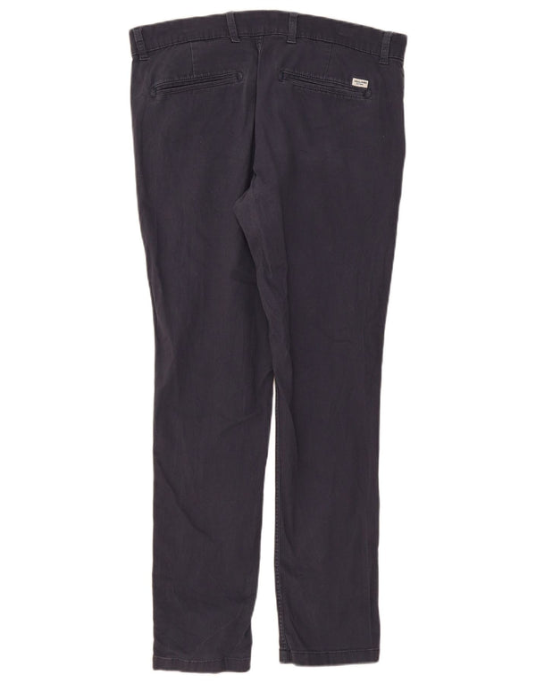 Jack & Jones Mens Slim Chino Trousers W34 L29 Navy Blue Cotton