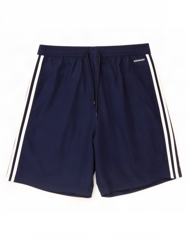 Adidas Mens Aeroready Sport Shorts Large Navy Blue Polyester
