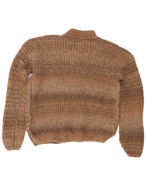Vintage Womens Cardigan Sweater UK 16 Large Brown Flecked