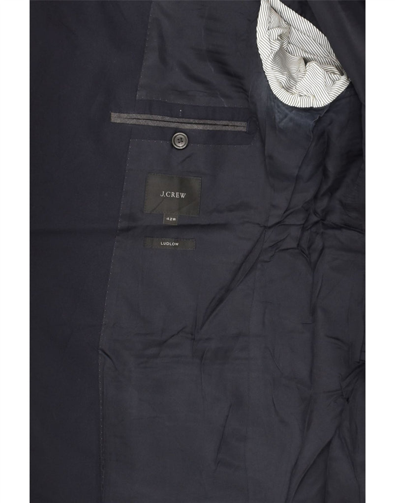 J. CREW Mens Ludlow 2 Button Blazer Jacket UK 42 XL Navy Blue Wool | Vintage J. Crew | Thrift | Second-Hand J. Crew | Used Clothing | Messina Hembry 