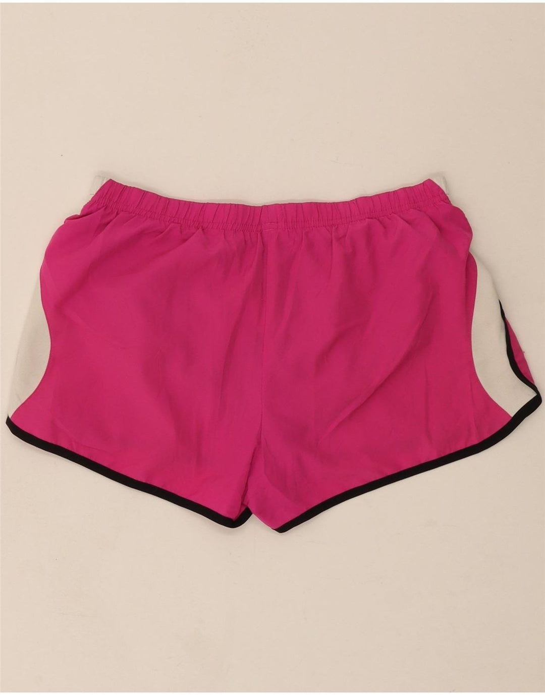 NEW BALANCE Womens Sport Shorts UK 12 Medium Pink Colourblock Polyester Vintage New Balance and Second-Hand New Balance from Messina Hembry 