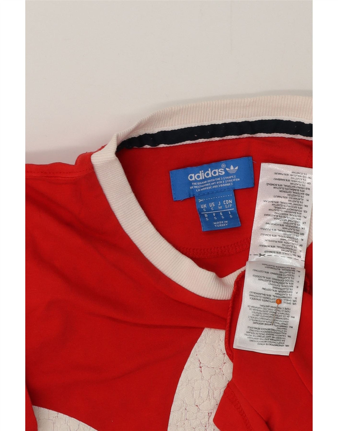 ADIDAS Mens Graphic T-Shirt Top Small Red Cotton