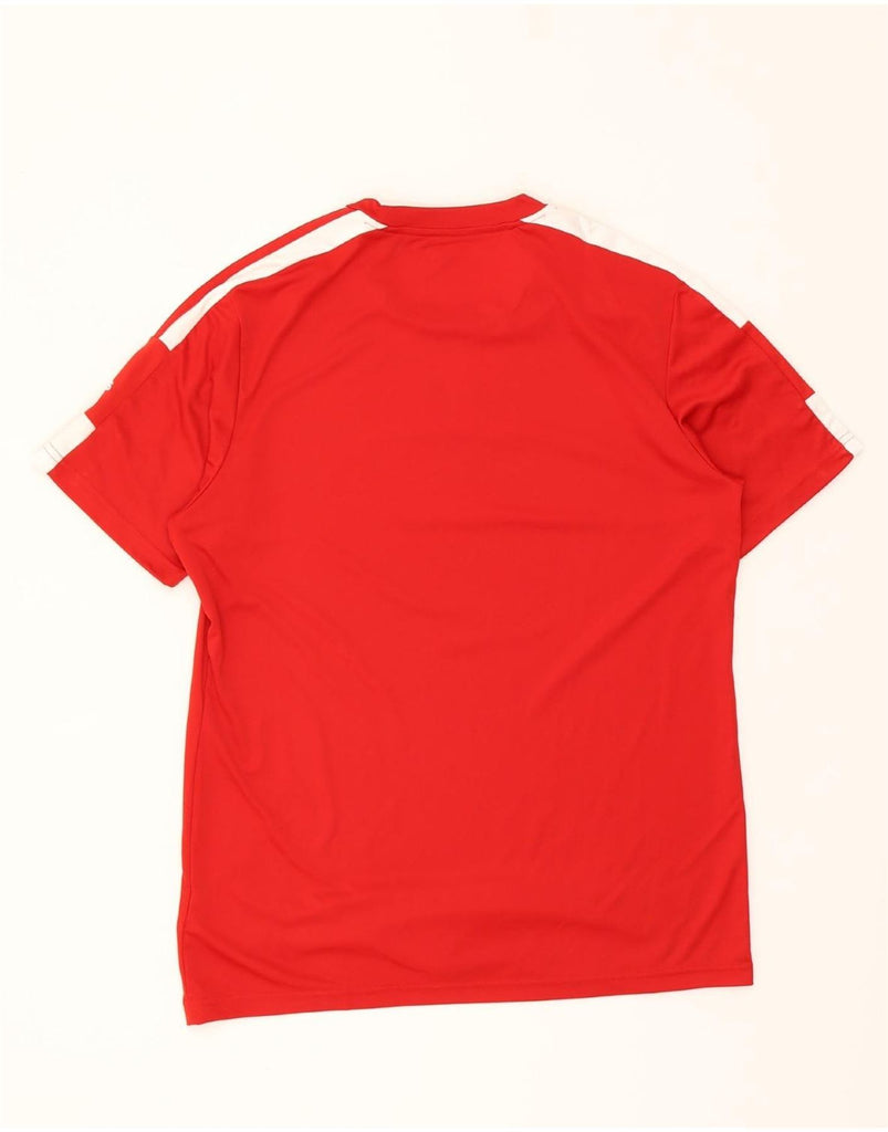ADIDAS Mens Aeroready T-Shirt Top Large Red Polyester Vintage Adidas and Second-Hand Adidas from Messina Hembry 