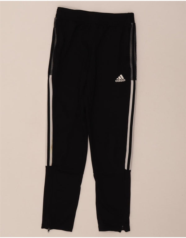 Adidas Boys Tracksuit Trousers 11-12 Years Black Polyester