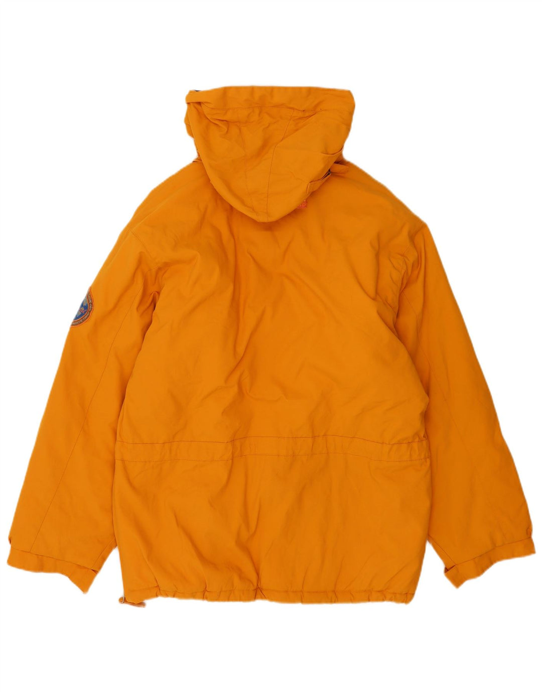 Overland Mens Hooded Anorak Ski Jacket UK 38 Medium Orange Polyester