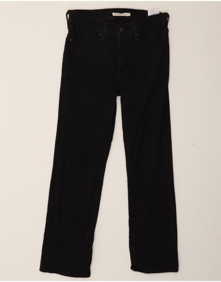 LEVI'S Womens 314 Shaping Straight Jeans W27 L26 Black Cotton Vintage Levi's and Second-Hand Levi's from Messina Hembry 