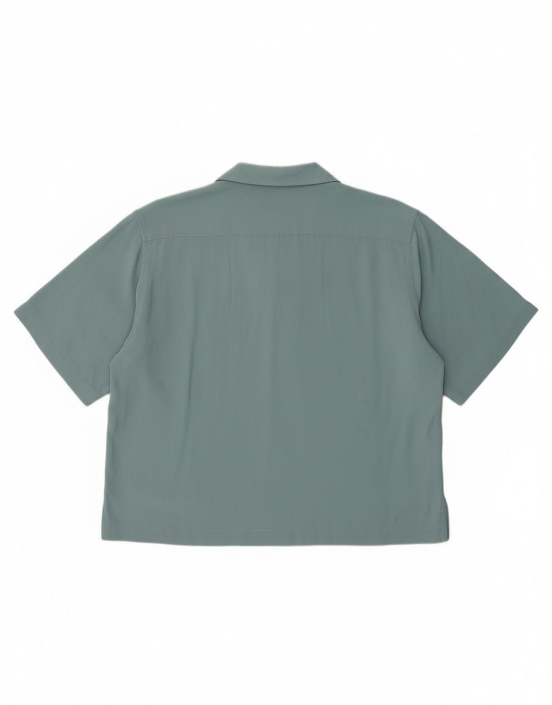 Tommy Bahama Womens Short Sleeve Shirt UK 12 Medium Turquoise Herringbone