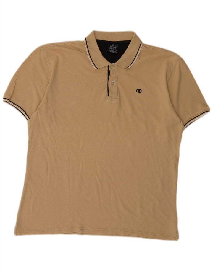 Champion Mens Polo Shirt Medium Beige