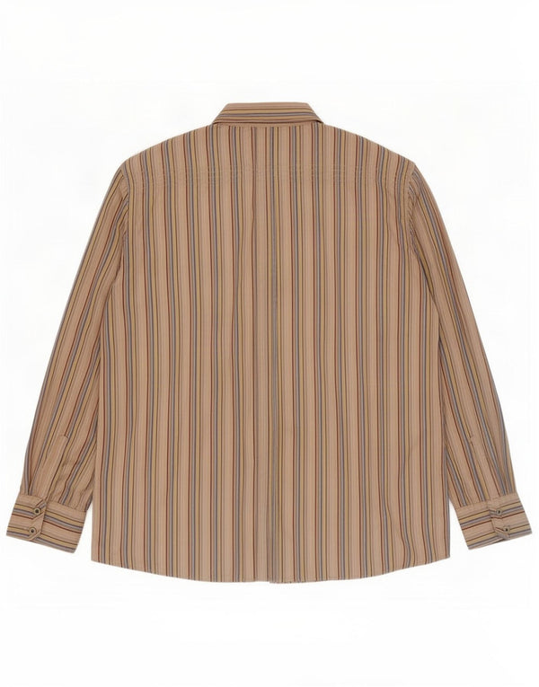 Fat Face Mens Shirt 2XL Beige Striped Cotton