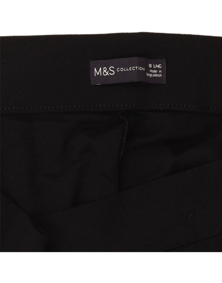 Marks & Spencer Womens Tracksuit Trousers UK 18 XL  Black Viscose