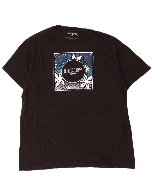 Hurley Mens Graphic T-Shirt Top XL Black