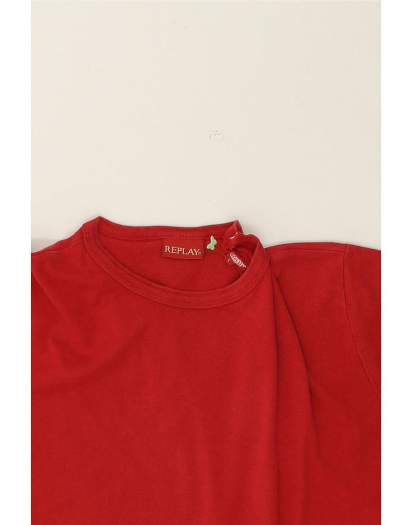 REPLAY Mens T-Shirt Top Large Red Cotton | Vintage Replay | Thrift | Second-Hand Replay | Used Clothing | Messina Hembry 