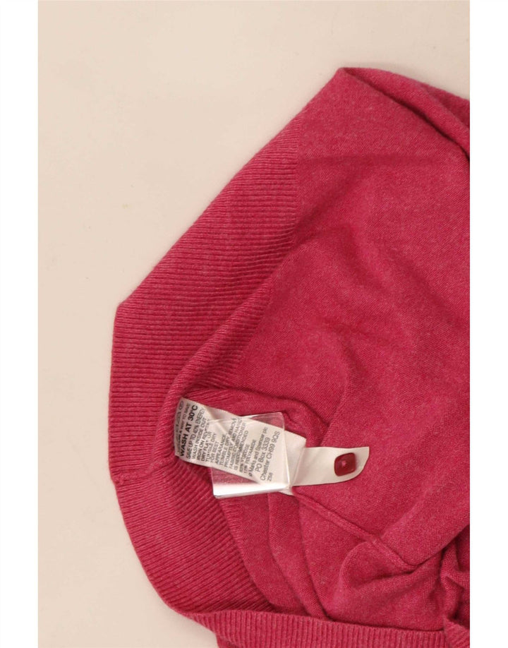 Marks & Spencer Womens Crop Ruffle Front Cardigan Sweater UK 8 Small Pink