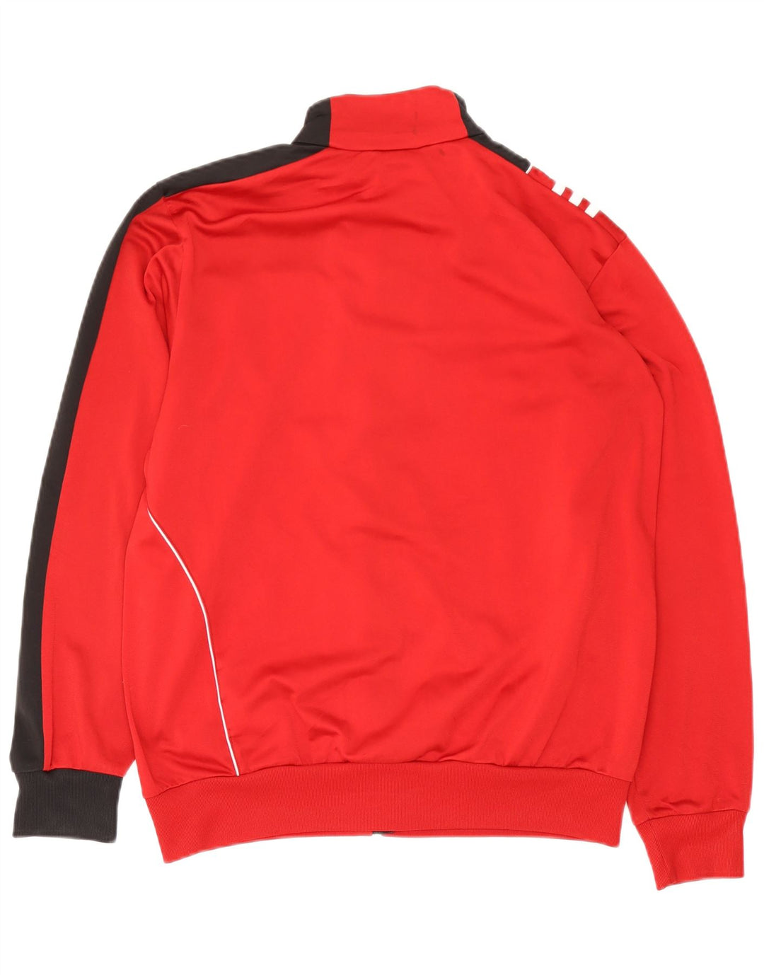 Adidas Mens Tracksuit Top Jacket UK 38/40 Medium Red Colourblock Polyester