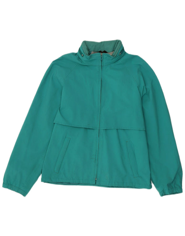 Eddie Bauer Mens Rain Jacket UK 38 Medium Green Polyester