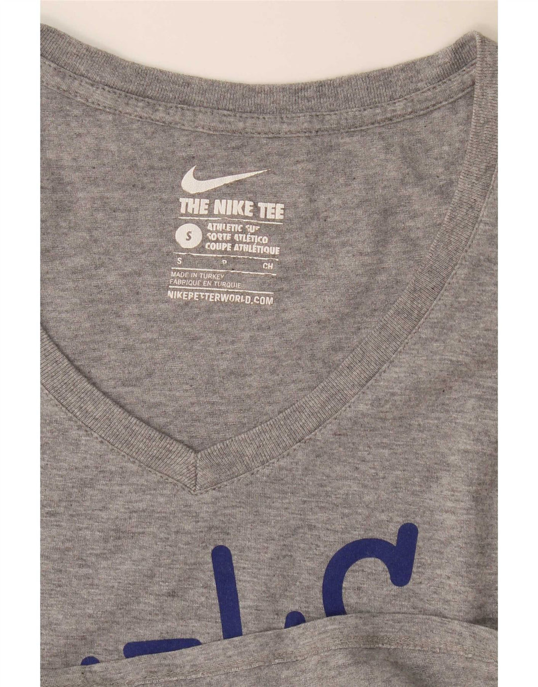 Nike Mens Athletic Cut Graphic T-Shirt Top Small Grey Flecked