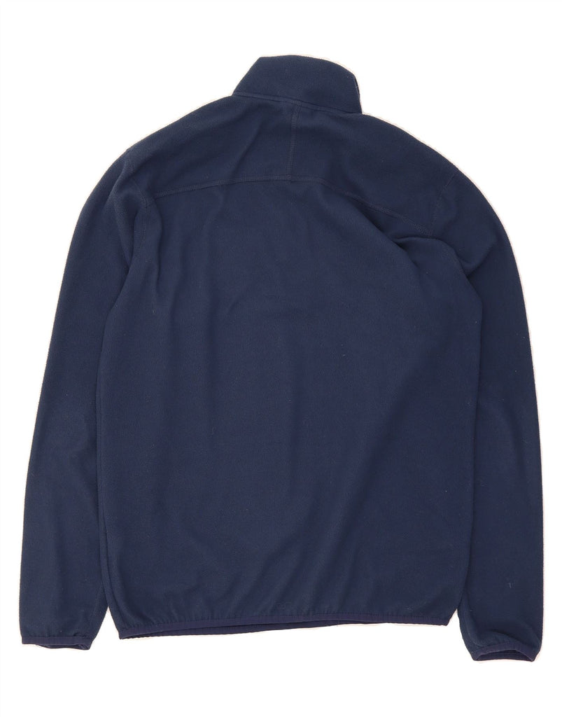 THE NORTH FACE Mens Zip Neck Fleece Jumper Small Navy Blue Polyester Vintage The North Face and Second-Hand The North Face from Messina Hembry 