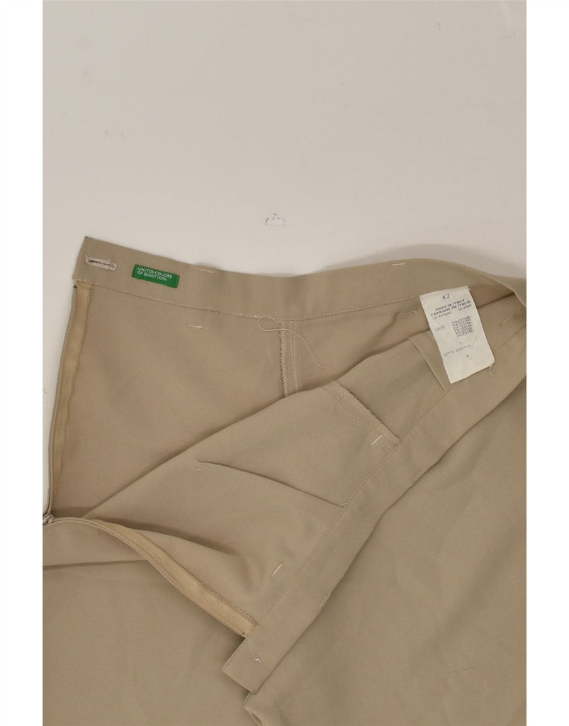 BENETTON Womens High Waist Slim Suit Trousers IT 44 Medium W25 L25 Beige | Vintage Benetton | Thrift | Second-Hand Benetton | Used Clothing | Messina Hembry 