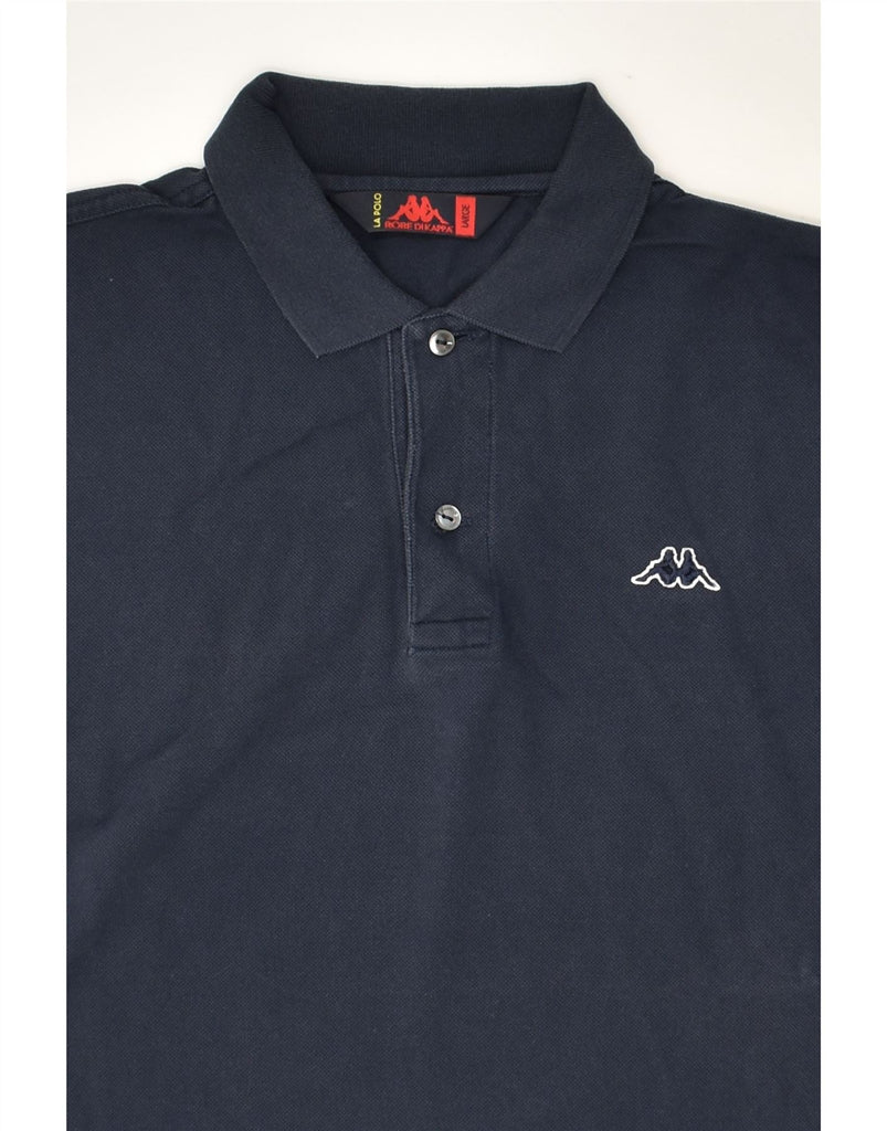 KAPPA Mens Polo Shirt Large Navy Blue Cotton | Vintage Kappa | Thrift | Second-Hand Kappa | Used Clothing | Messina Hembry 