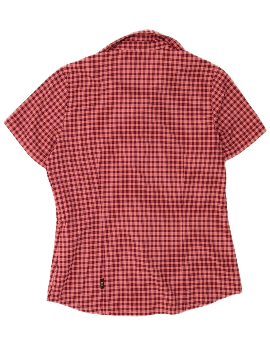 Jack Wolfskin Womens Short Sleeve Shirt UK 8/10 Small Pink Gingham