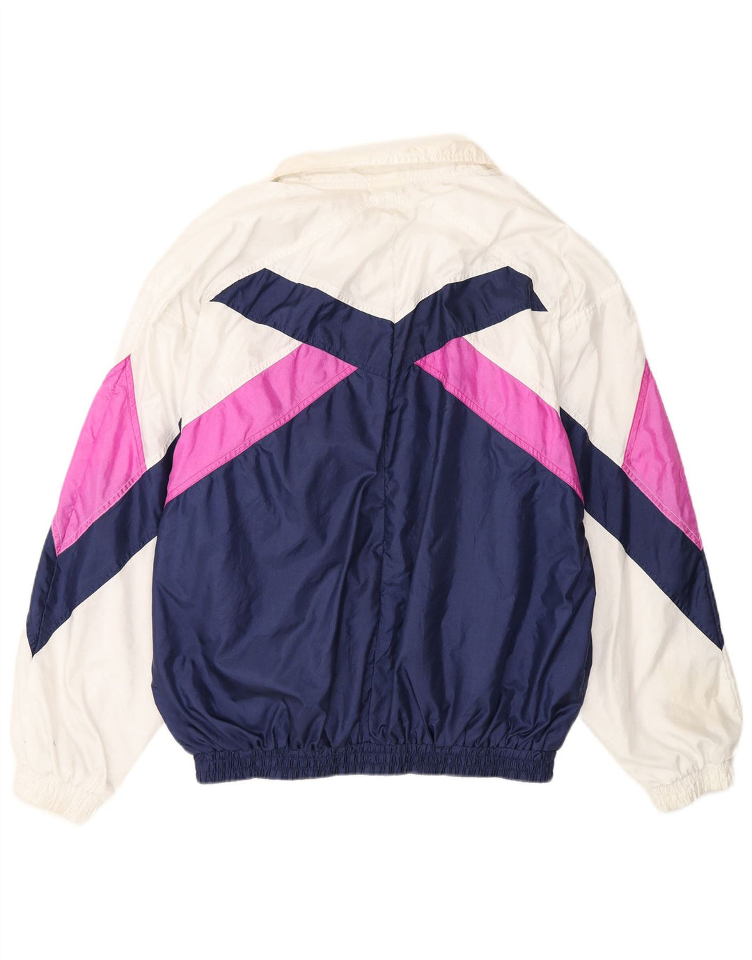 Vintage Mens Tracksuit Top Jacket Large Multicoloured Colourblock Polyamide