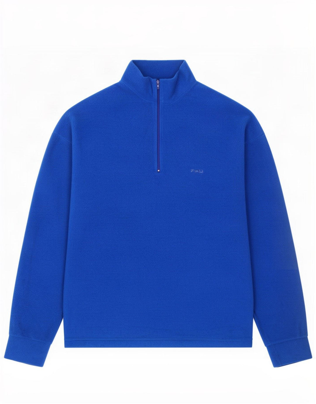 Fila Mens Zip Neck Fleece Jumper IT 52 Large Blue Polyester