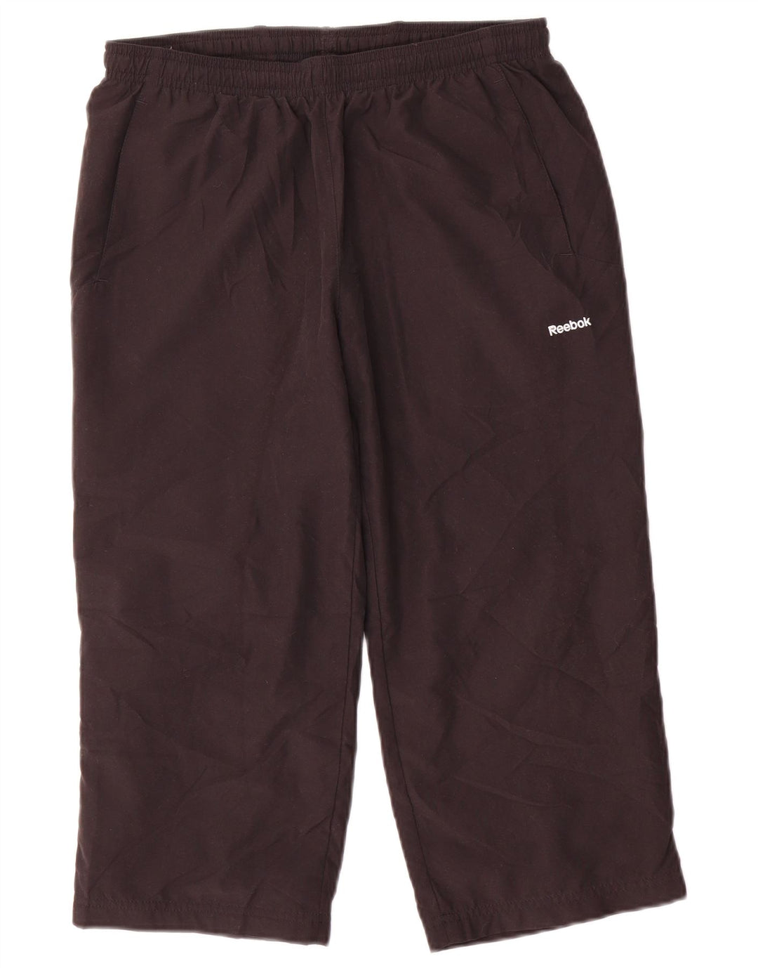 Reebok Womens Capri Tracksuit Trousers UK 10 Small Black Polyester