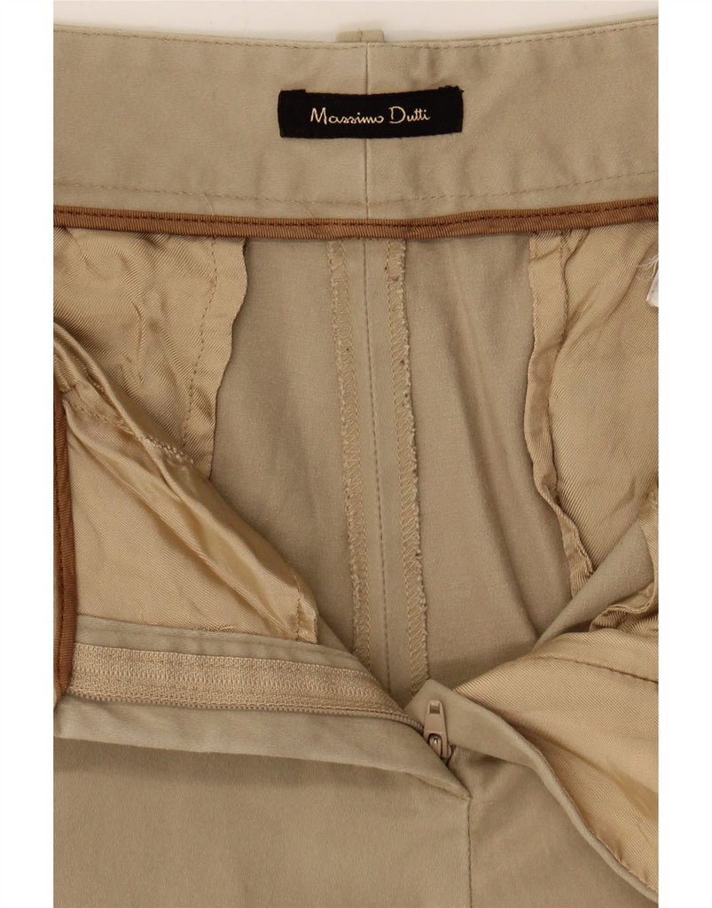 MASSIMO DUTTI Womens Slim Chino Trousers W34 L29 Beige Viscose Vintage Massimo Dutti and Second-Hand Massimo Dutti from Messina Hembry 