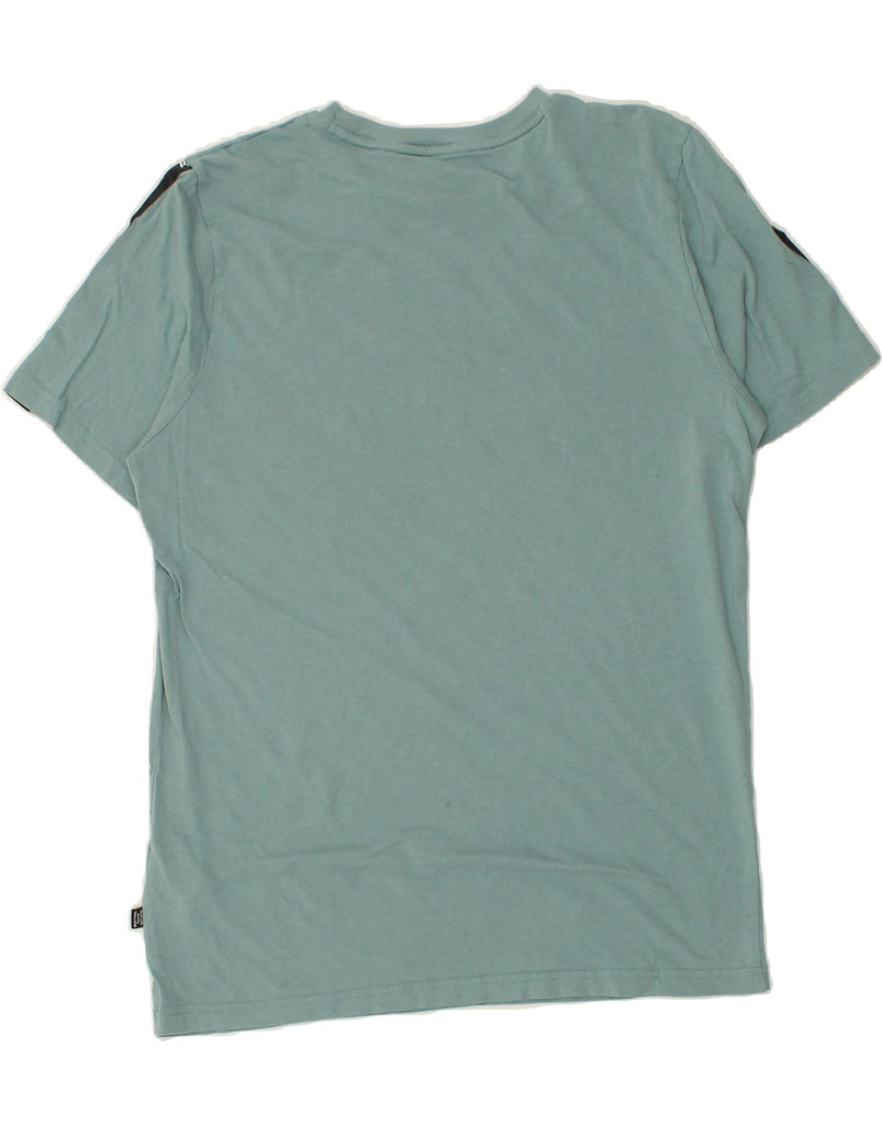 PUMA Womens T-Shirt Top UK 14 Medium Blue Cotton | Vintage Puma | Thrift | Second-Hand Puma | Used Clothing | Messina Hembry 