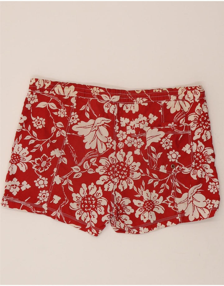 North Sails Mens Swimming Shorts Large  Red Floral Polyamide