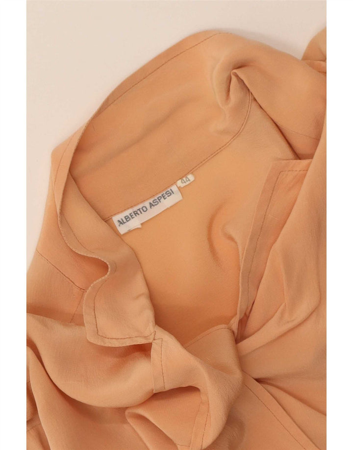 Alberto Aspesi Womens Short Sleeve Shirt IT 44 Medium Orange