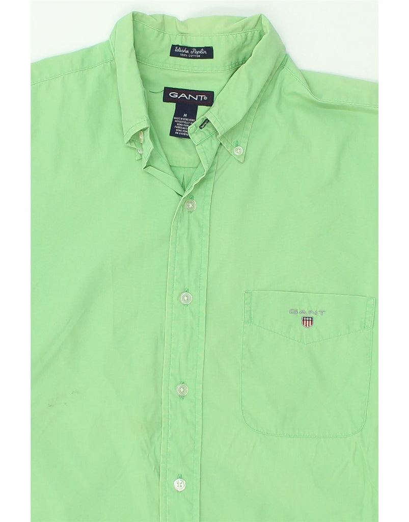 GANT Mens Short Sleeve Shirt Medium Green Cotton | Vintage Gant | Thrift | Second-Hand Gant | Used Clothing | Messina Hembry 