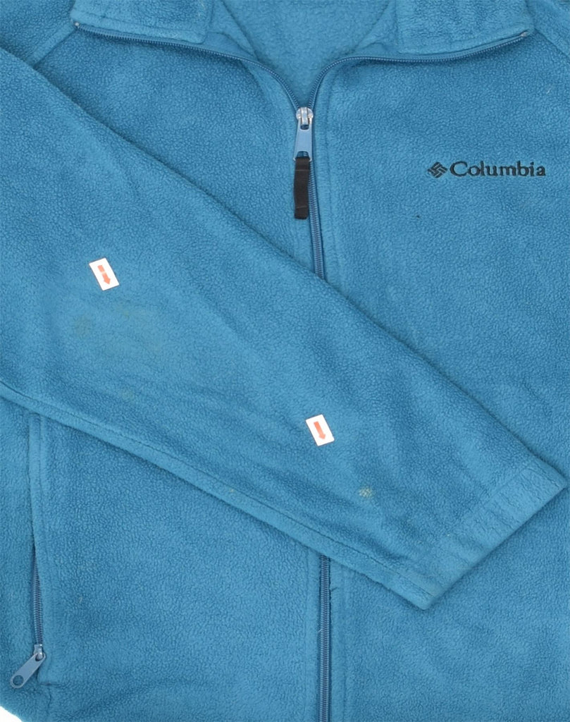 COLUMBIA Womens Fleece Jacket UK 14 Medium Blue Polyester | Vintage Columbia | Thrift | Second-Hand Columbia | Used Clothing | Messina Hembry 