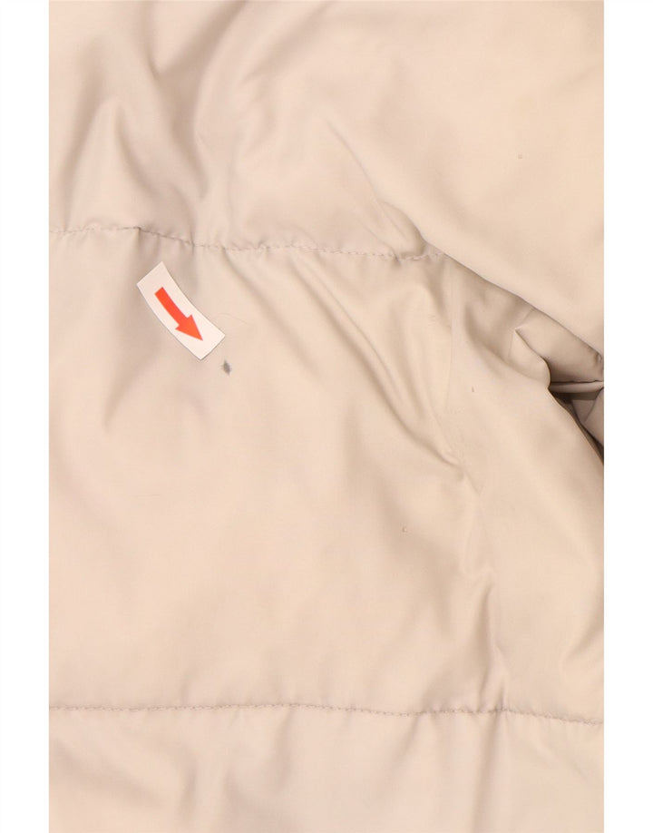 Kappa Mens Hooded Padded Jacket UK 36 Small Off White Polyamide