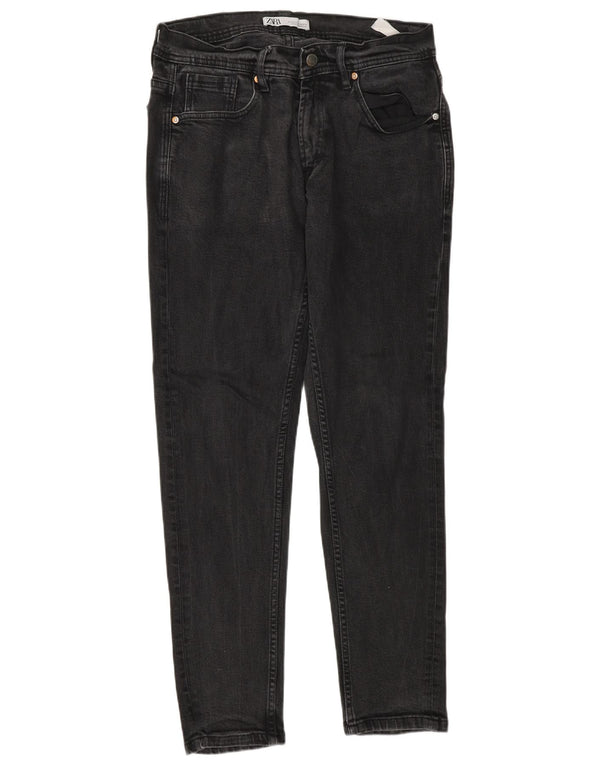 Zara Mens Slim Jeans EU 44 Large W34 L30 Grey Cotton